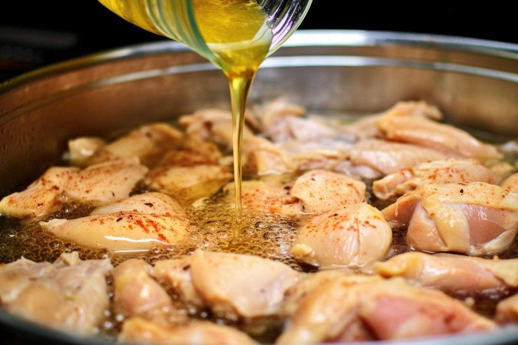 Healthiest oil for frying chicken without losing the crisp