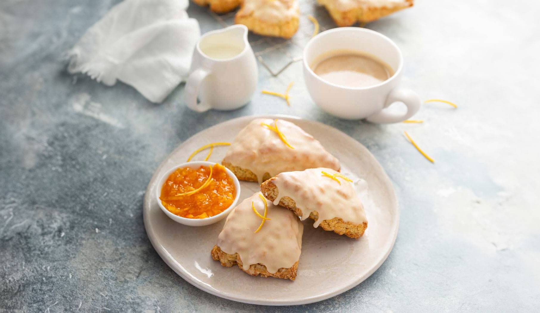 plated orange scones 700x1050 1 - وصفات الطعام والمخبوزات