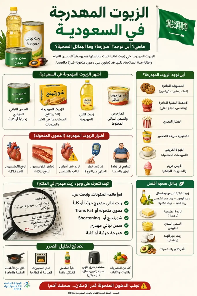 لوائح الغذاء والدواء - ماهي الزيوت المهدرجة في السعودية؟